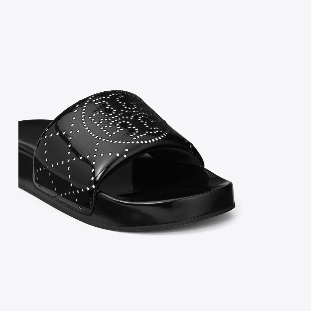 Tory Burch Double T Pool Slide BLACK INK / BLACK INK