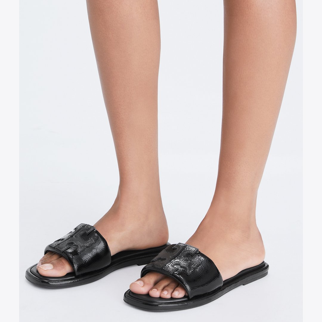 Tory Burch Double T Sport Slide PERFECT BLACK
