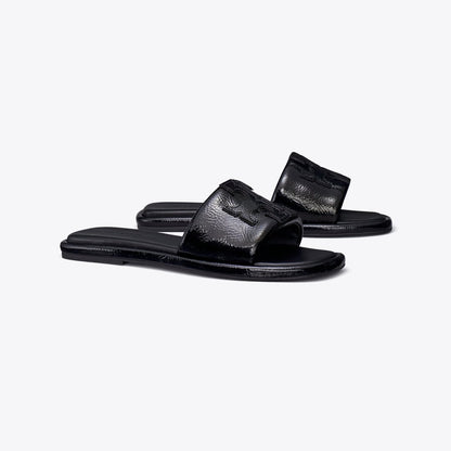Tory Burch Double T Sport Slide PERFECT BLACK