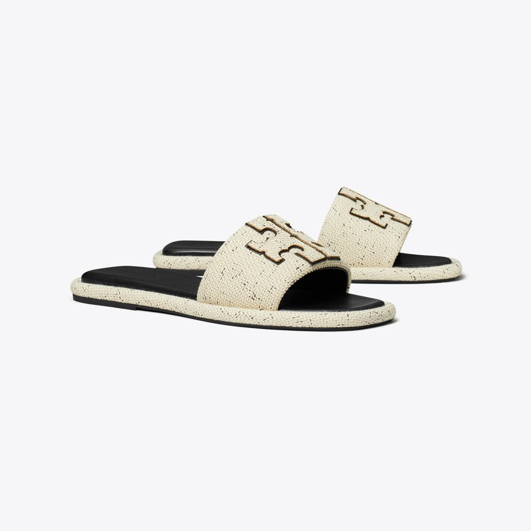 Tory Burch Double T Sport Slide GRAIN / PERFECT BLACK
