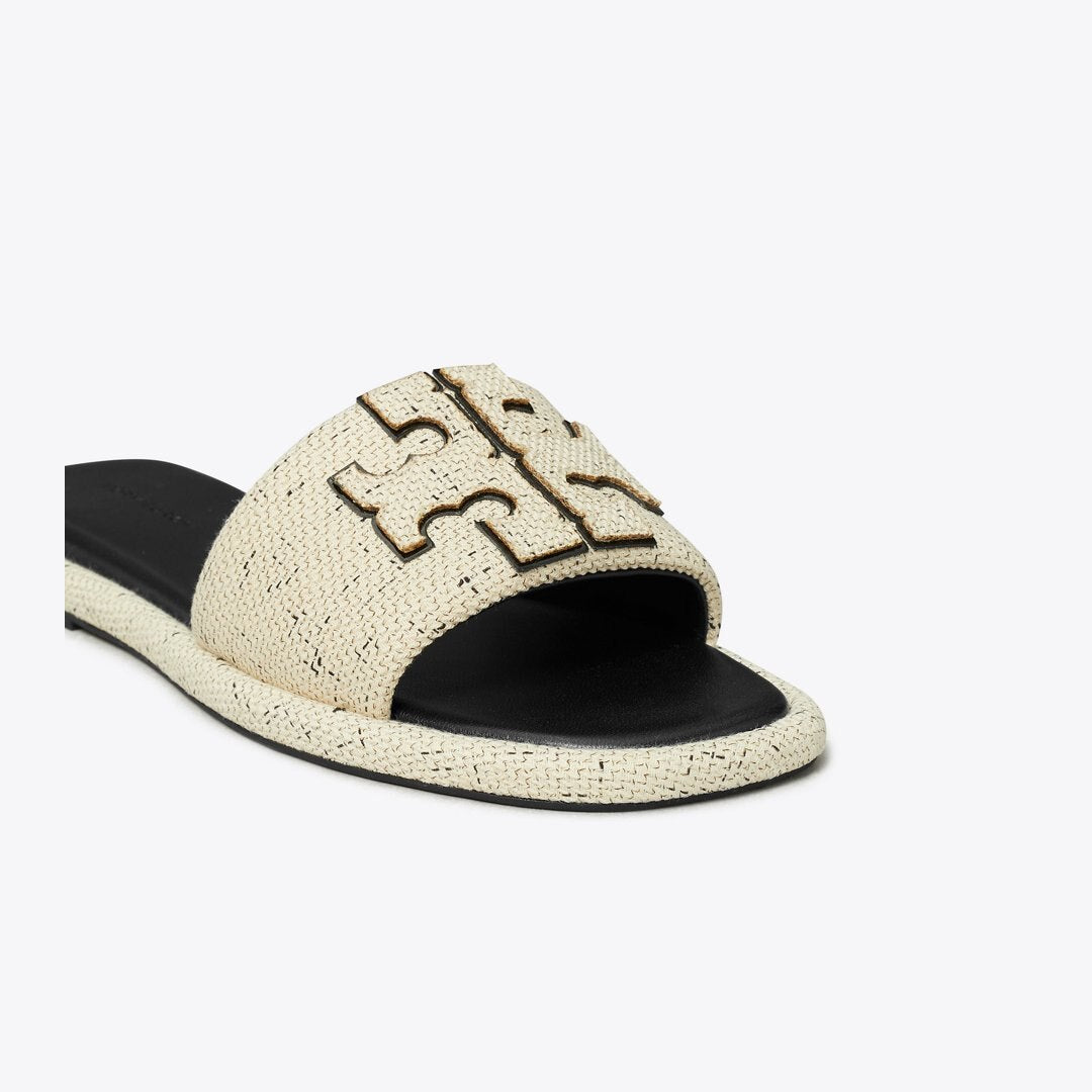Tory Burch Double T Sport Slide GRAIN / PERFECT BLACK
