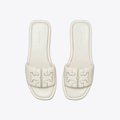 Tory Burch Double T Sport Slide LIGHT CREAM / GOLD