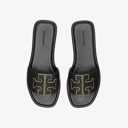 Tory Burch Double T Sport Slide PERFECT BLACK / GOLD