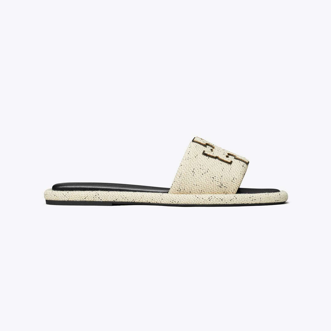 Tory Burch Double T Sport Slide GRAIN / PERFECT BLACK