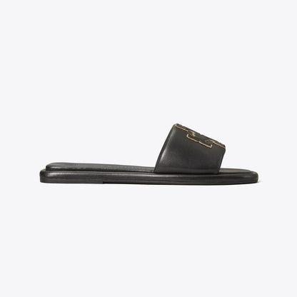 Tory Burch Double T Sport Slide PERFECT BLACK / GOLD
