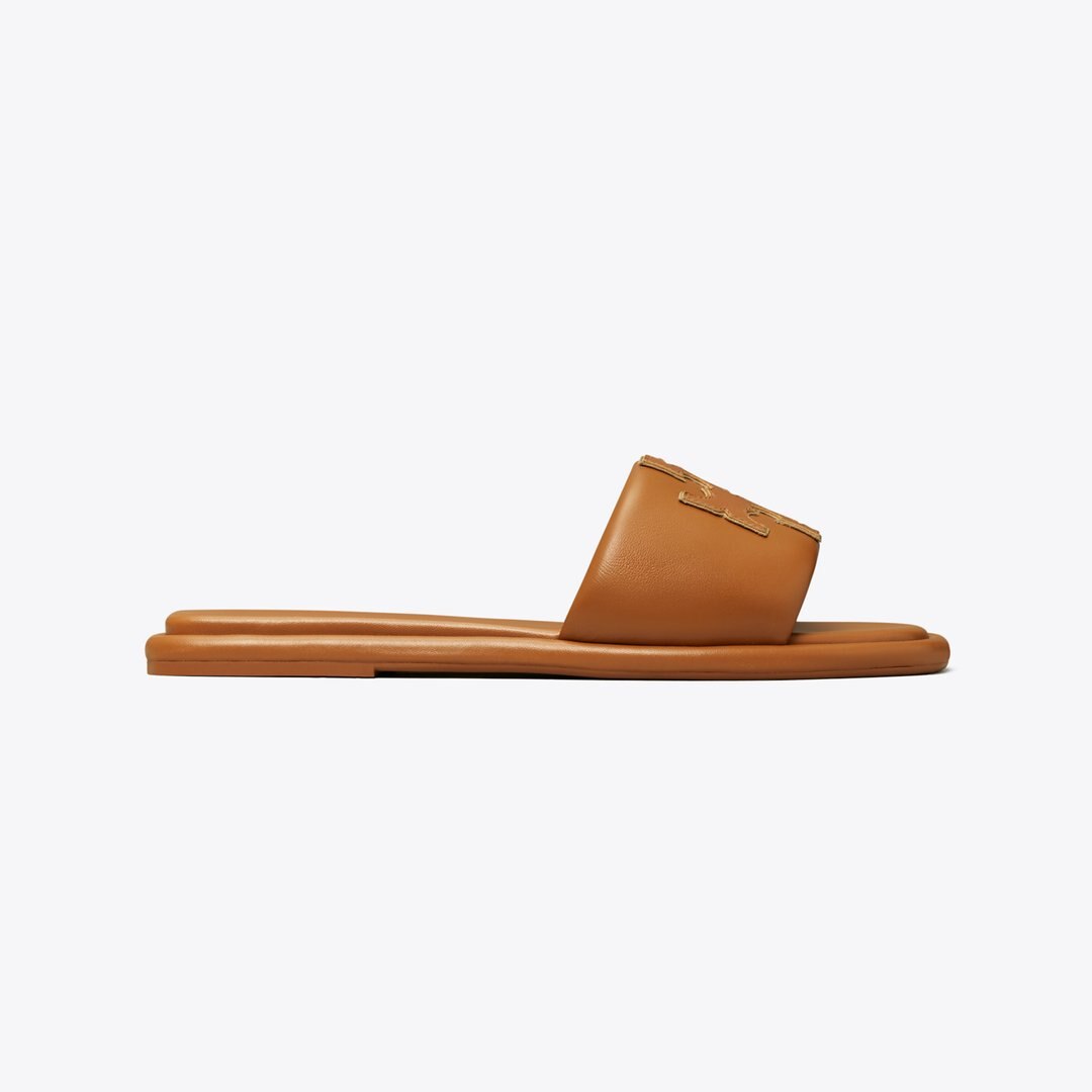 Tory Burch Double T Sport Slide BOURBON MIELE / GOLD
