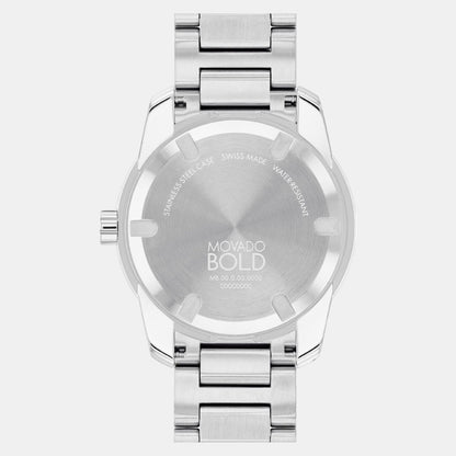 Movado Bold Verso Men Quartz Gold Dial Analog Stainless Steel Watch 3601203