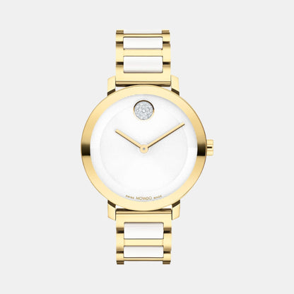 Movado Bold Evolution Women Quartz Silver Dial Analog Stainless Steel Watch 3601238