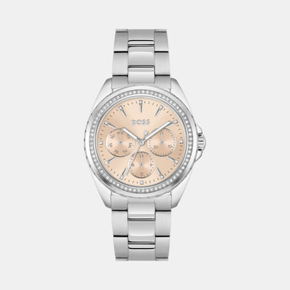 Boss Atea Women Quartz Rose Gold Dial Multi-Function Stainless Steel Watch 1502732