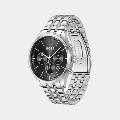 Boss Avery Men Quartz Black Dial Chronograph Stainless Steel Watch 1514157