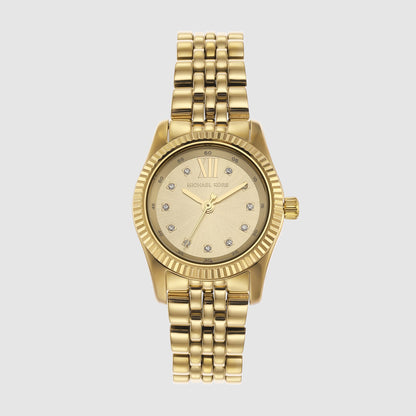 Michael Kors Lexington Women Quartz Gold Dial Analog Stainless Steel Watch Mk4741