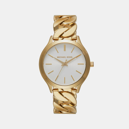 Michael Kors Runway Women Quartz White Dial Analog Stainless Steel Watch Mk7472