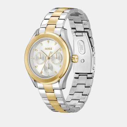 Boss Lida Women Quartz Silver Dial Multi-Function Stainless Steel Watch 1502746