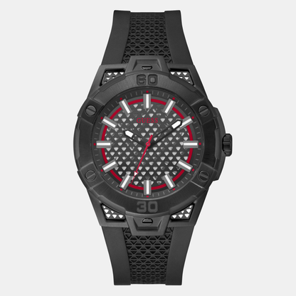 Guess Guess Sport Men Quartz Black Dial Analog Silicone Watch Gw0712G1