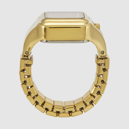 Fossil Raquel Watch Ring Women Quartz Gold Dial Analog Stainless Steel Watch Es5343