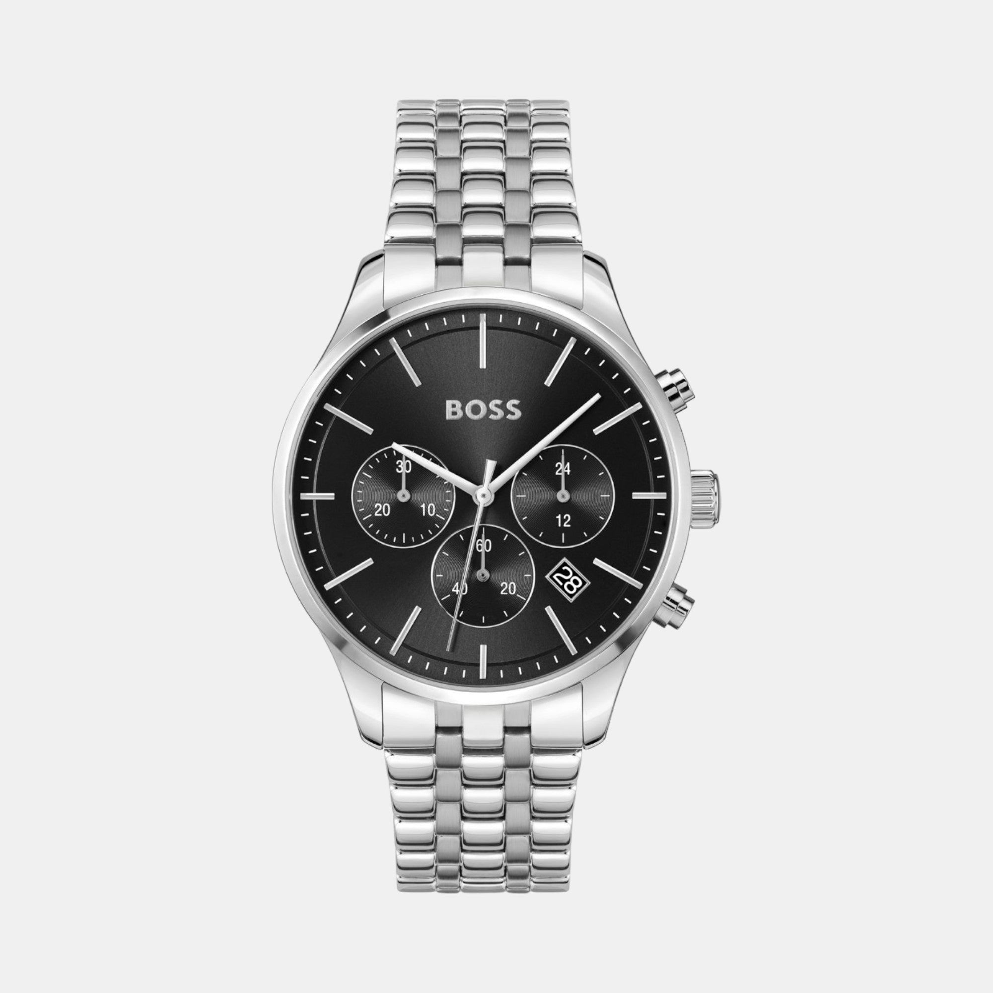 Boss Avery Men Quartz Black Dial Chronograph Stainless Steel Watch 1514157