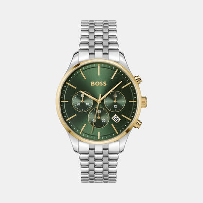 Boss Avery Men Quartz Green Dial Chronograph Stainless Steel Watch 1514159