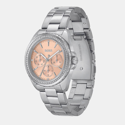 Boss Atea Women Quartz Rose Gold Dial Multi-Function Stainless Steel Watch 1502732