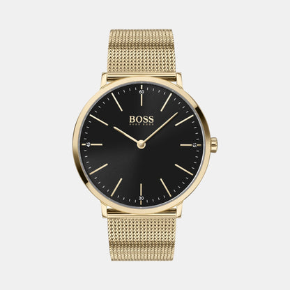 Boss Horizon Men Quartz Black Dial Analog Stainless Steel Watch 1513735