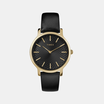 Timex Trend Women Quartz Black Dial Analog Leather Watch Tw2R36400Jq