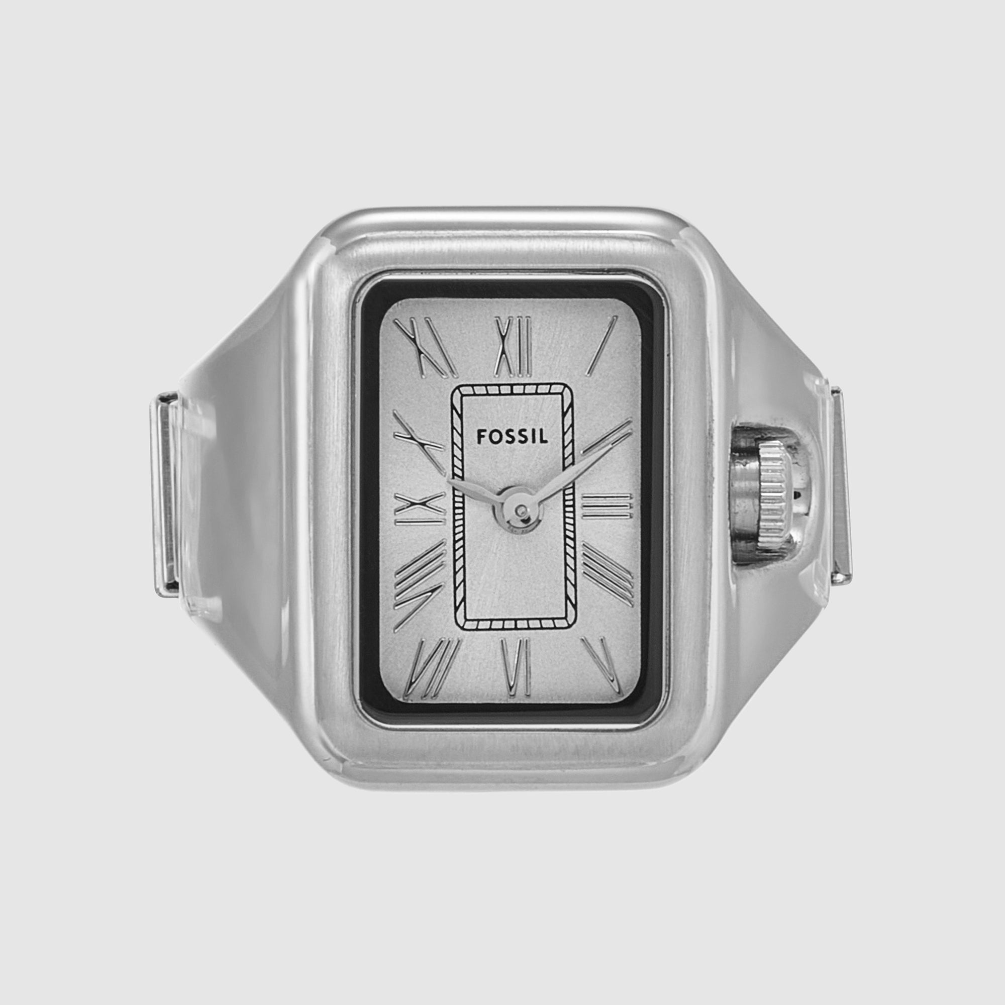 Fossil Raquel Watch Ring Women Quartz Silver Dial Analog Stainless Steel Watch Es5344