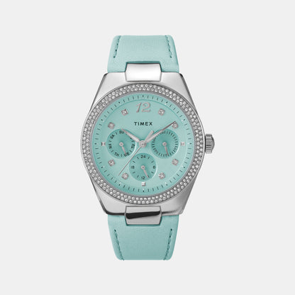 Timex Trend Women Quartz Blue Dial Analog Brass Watch Tw2V80400Uj