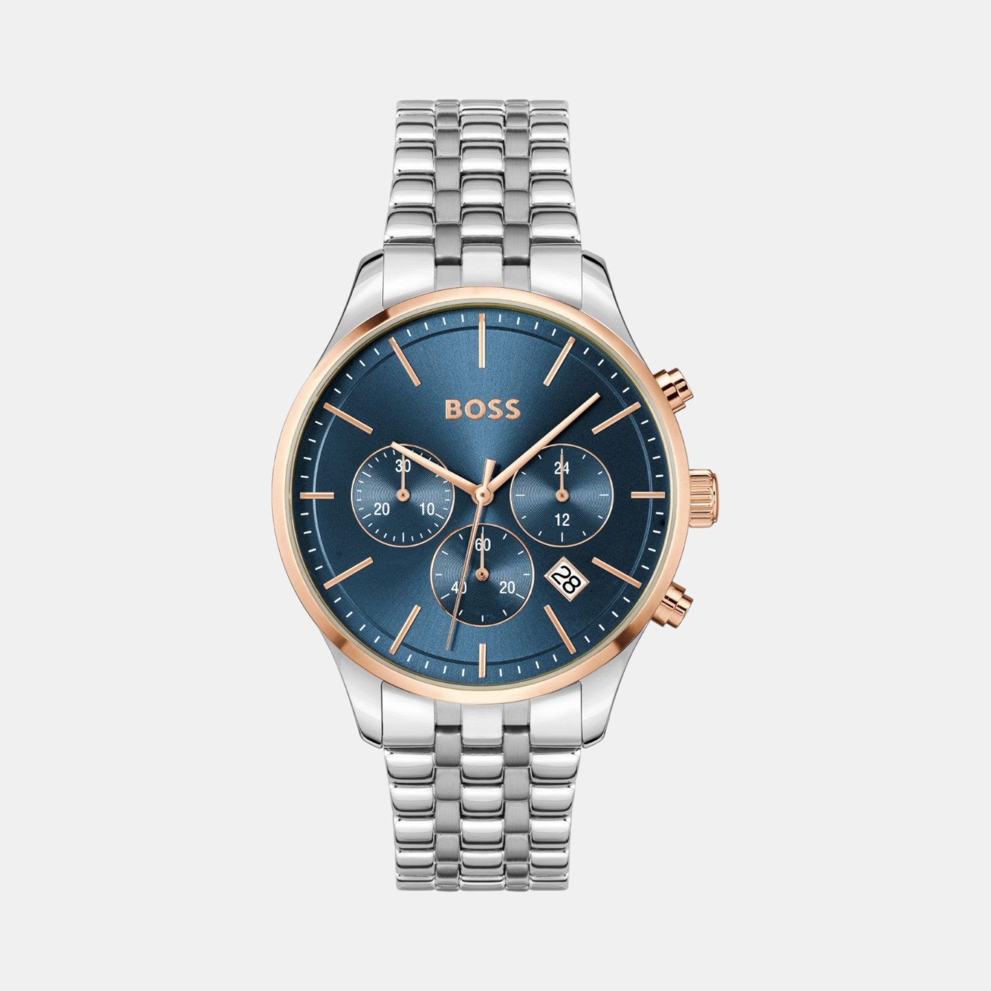 Boss Avery Men Quartz Blue Dial Chronograph Stainless Steel Watch 1514158