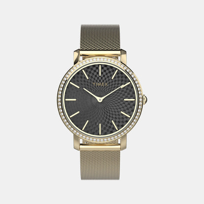 Timex Trend Women Quartz Black Dial Analog Brass Watch Tw2V52300Uj