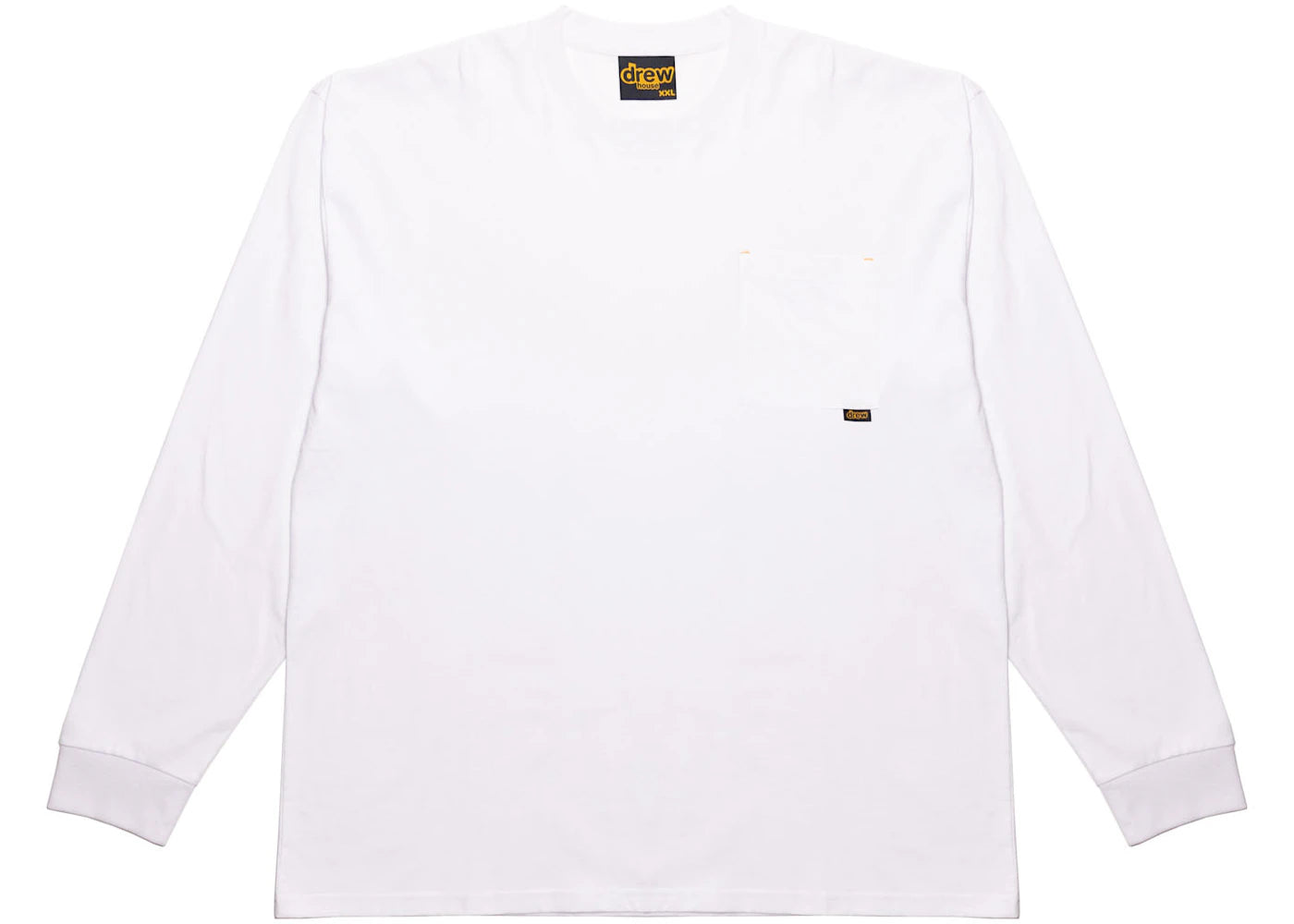 drew house basic l/s pocket t-shirt white