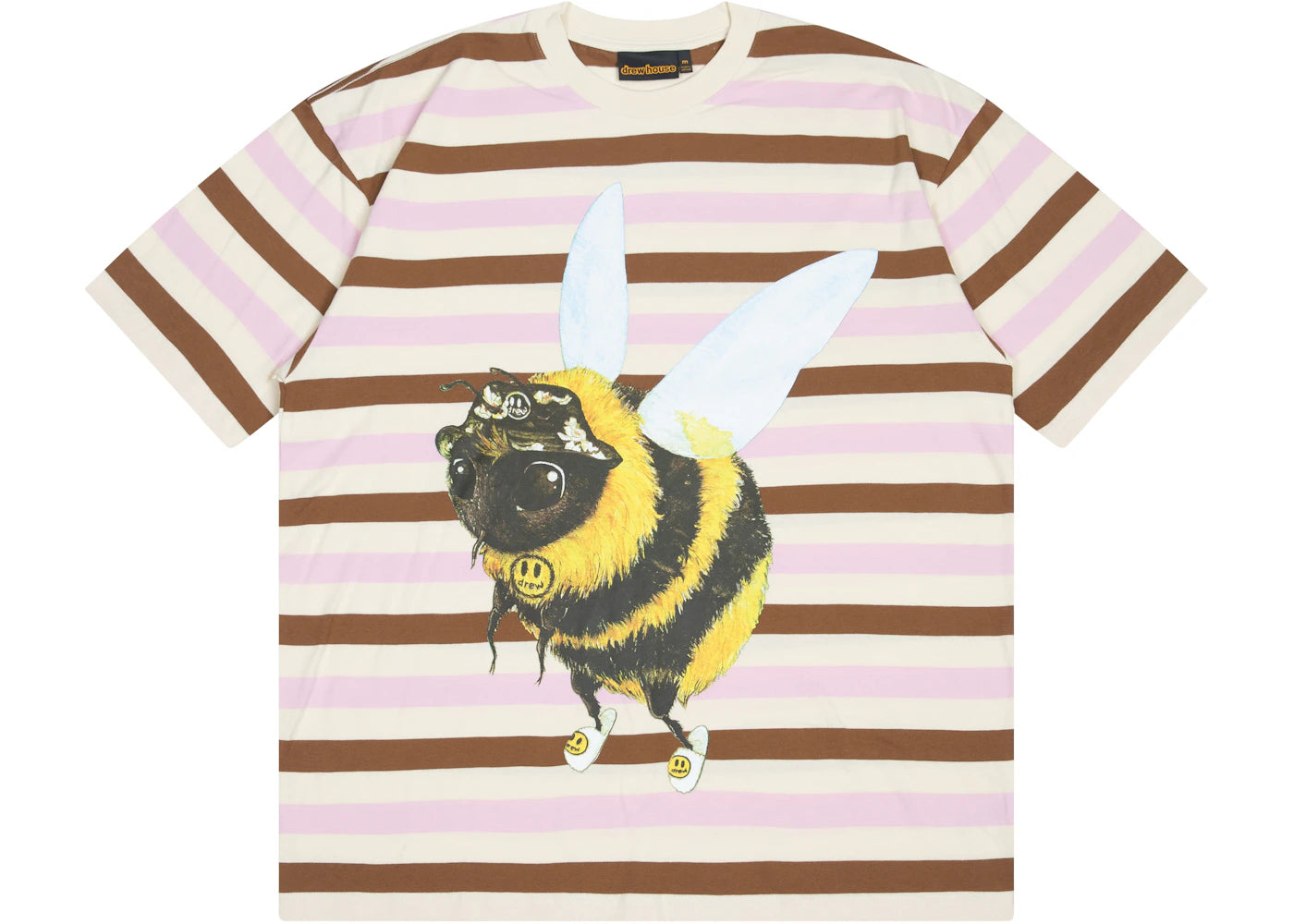 drew house bizzy ss tee brown stripe
