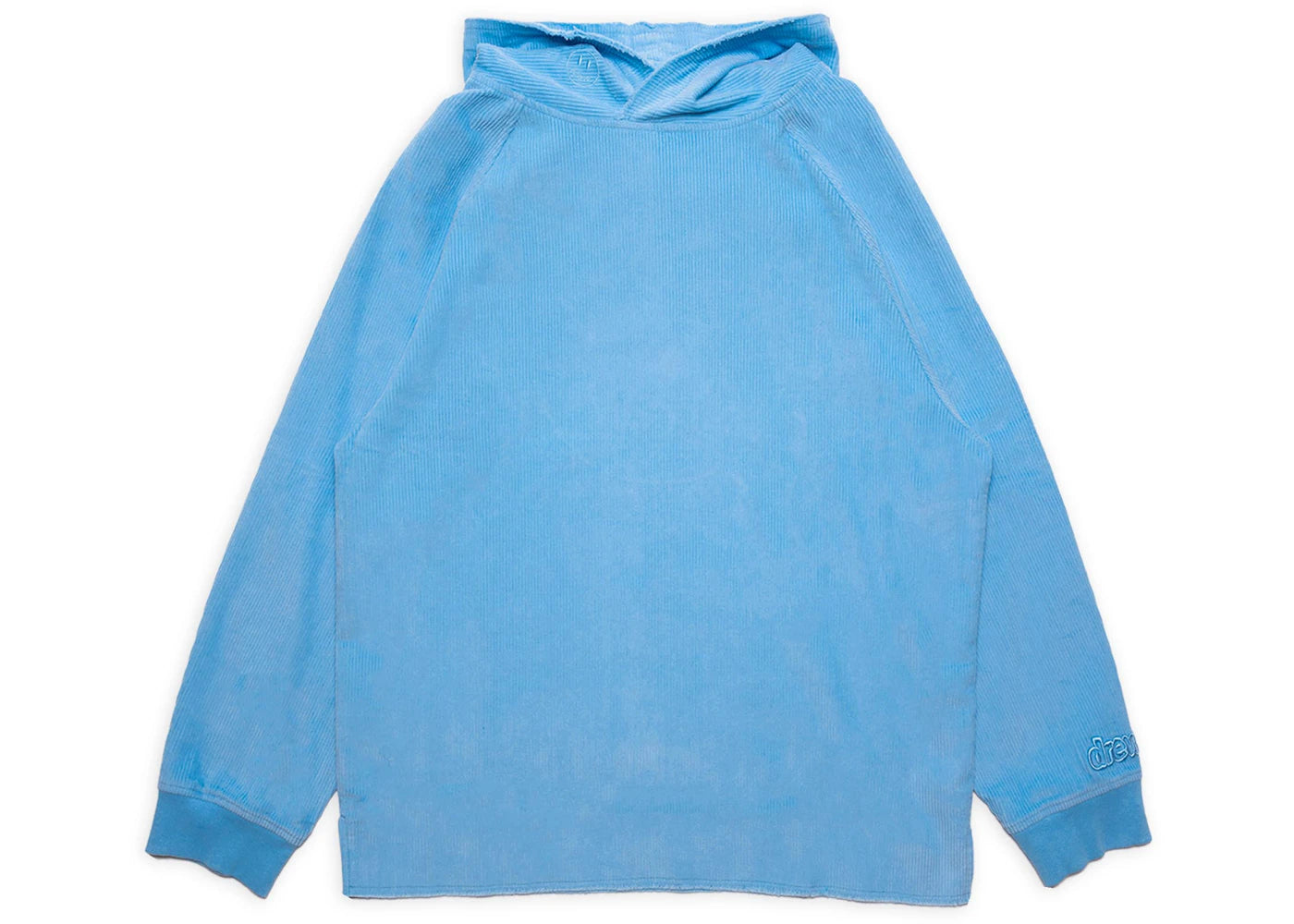 drew house corduroy hoodie pacific blue