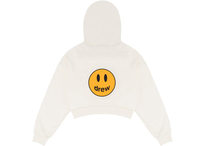 drew house cropped zip up hoodie off-white