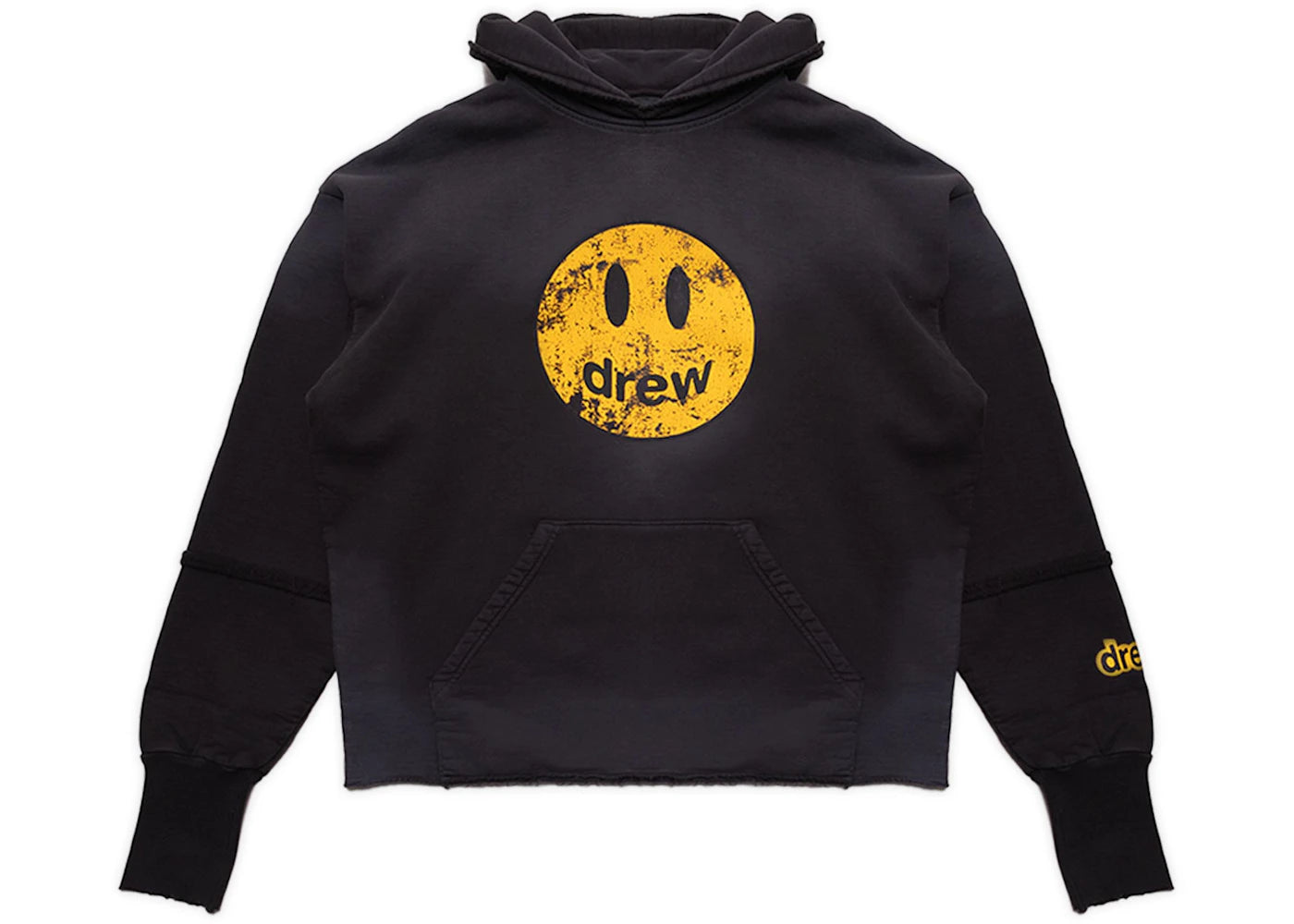 drew house deconstructed mascot hoodie faded black