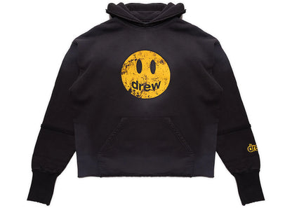 drew house deconstructed mascot hoodie faded black