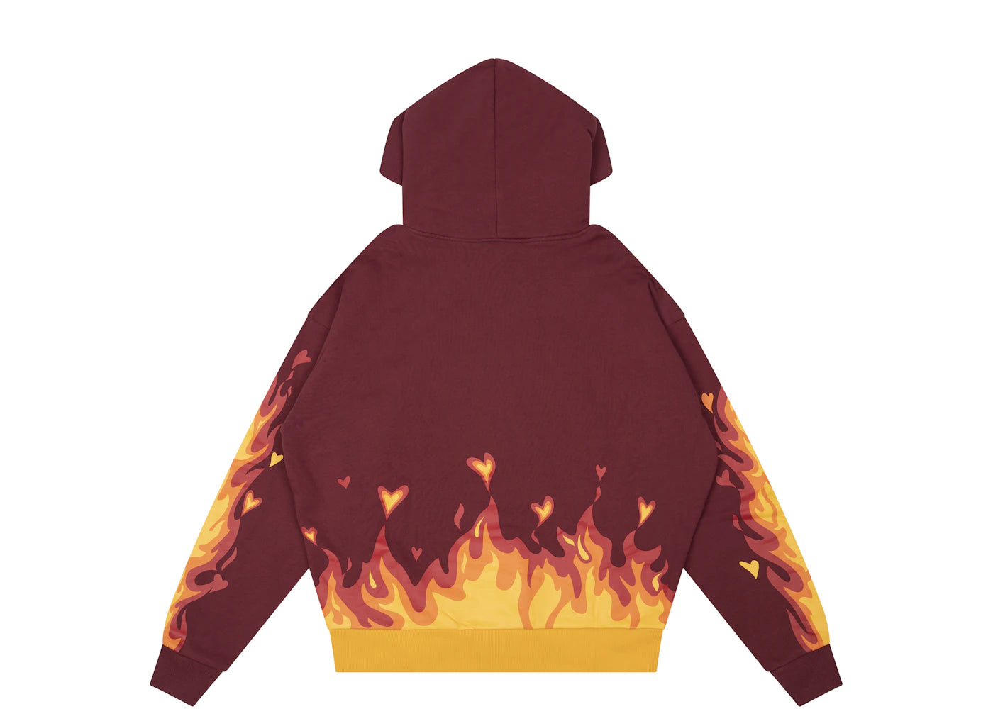 drew house fire hoodie burgundy