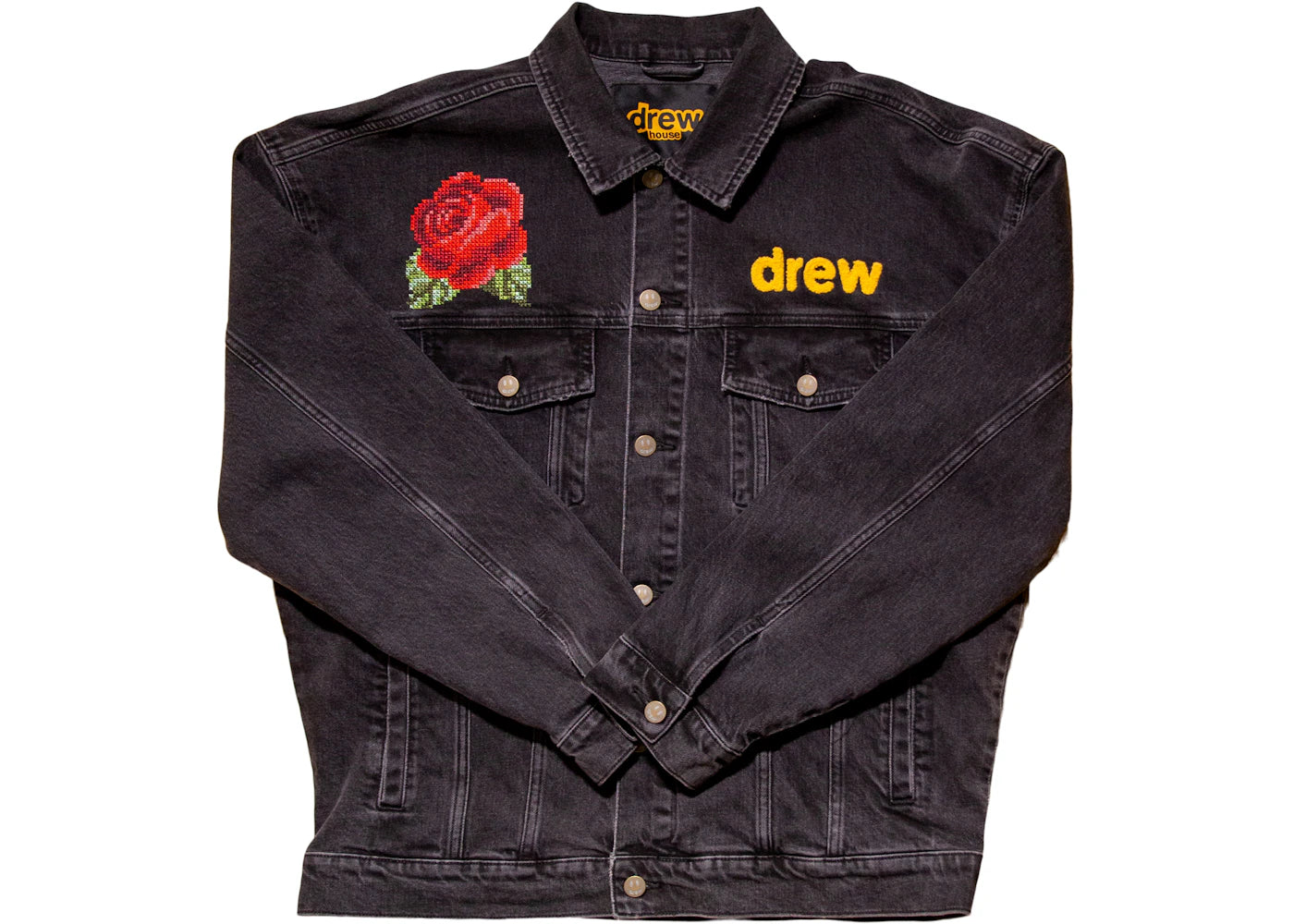 drew house hearty trucker jacket medium black wash
