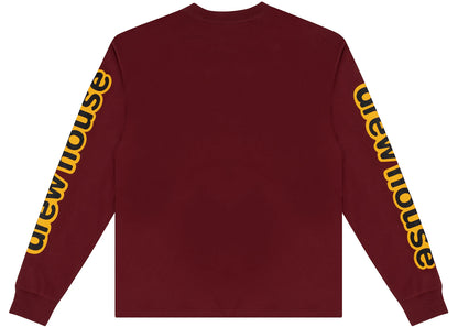 drew house ls hug tee burgundy