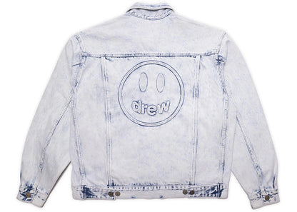 drew house oversized mascot trucker jacket painted indigo