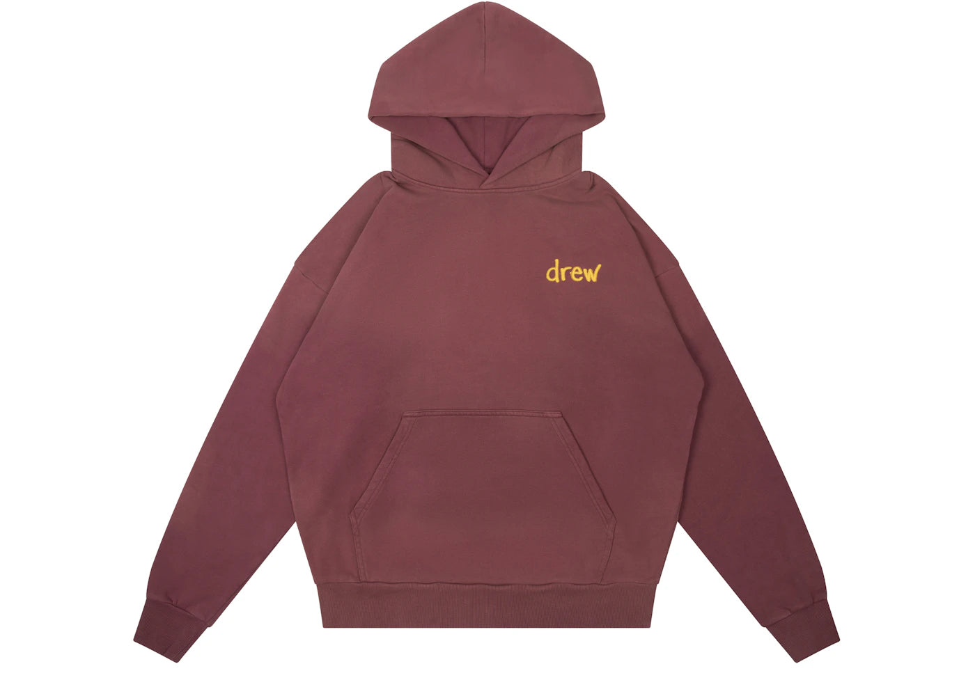 drew house scribble hoodie faded maroon