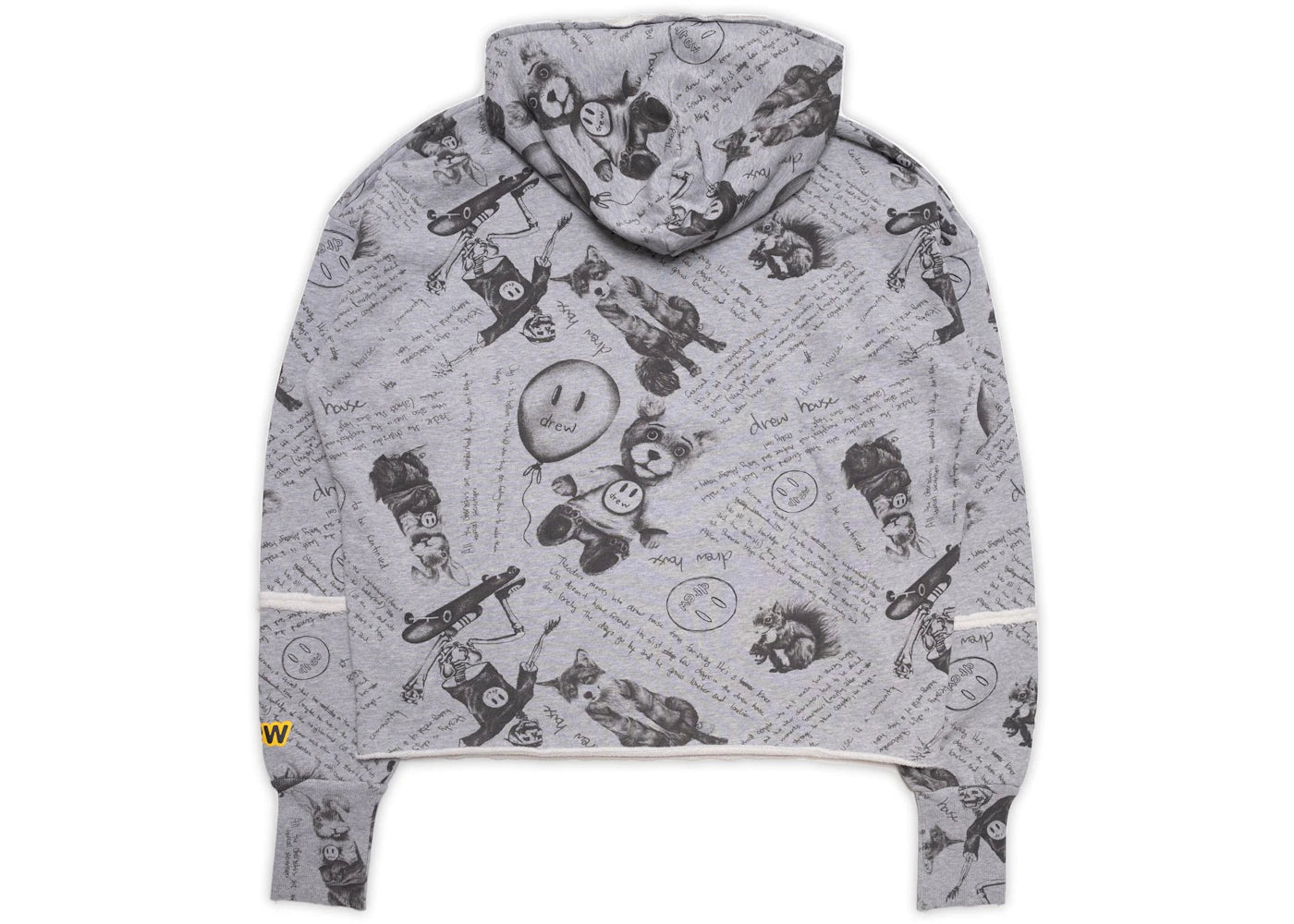 drew house secret deconstructed hoodie idears/heather grey