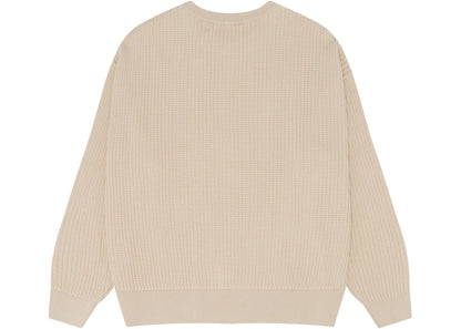 drew house sketch mascot waffle sweater cream