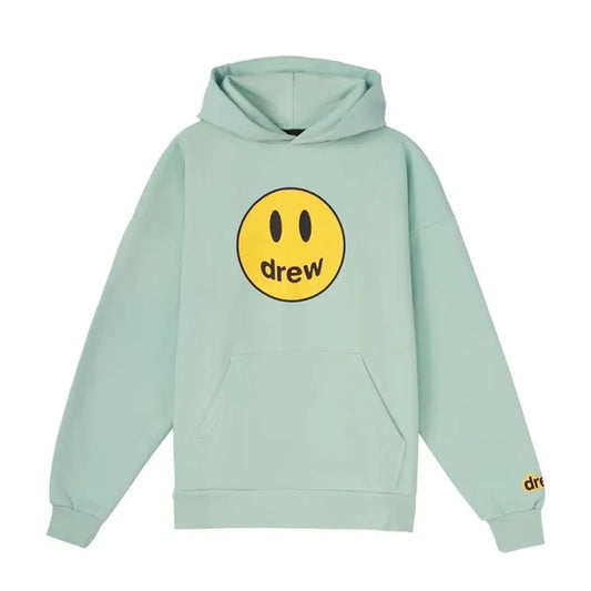 Drew House Mascot Smiling Face hooded Fleece Lined Unisex Mint Green