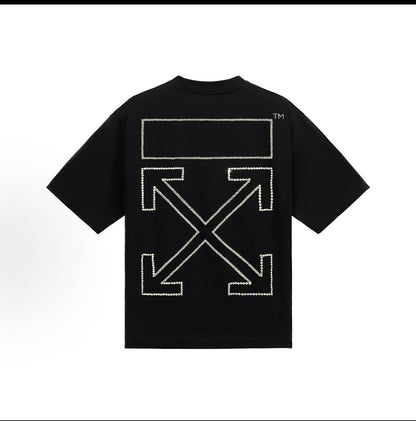 OFF-WHITE  Embroidery Heavy Industry Embroidery Arrow Tee