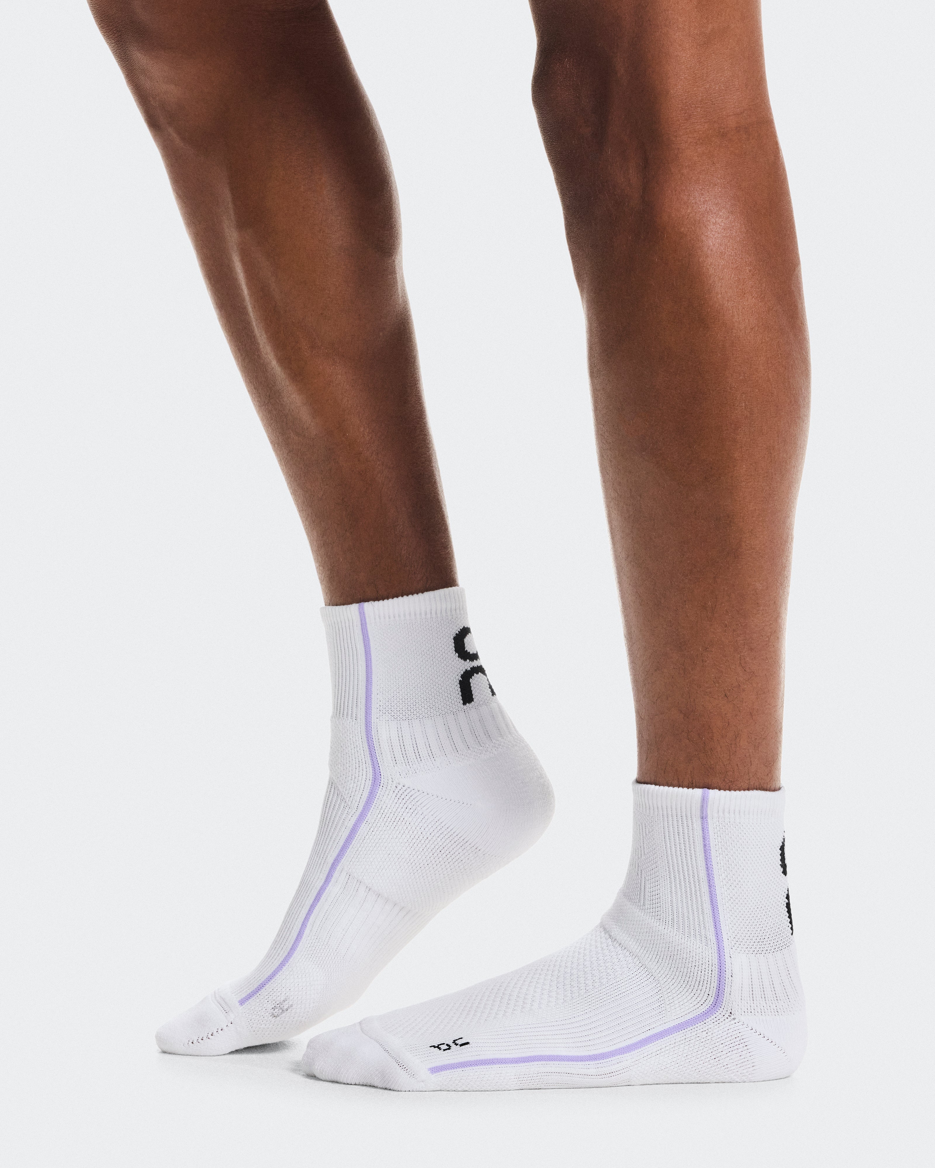 On Court Sock Mid White | Bloom