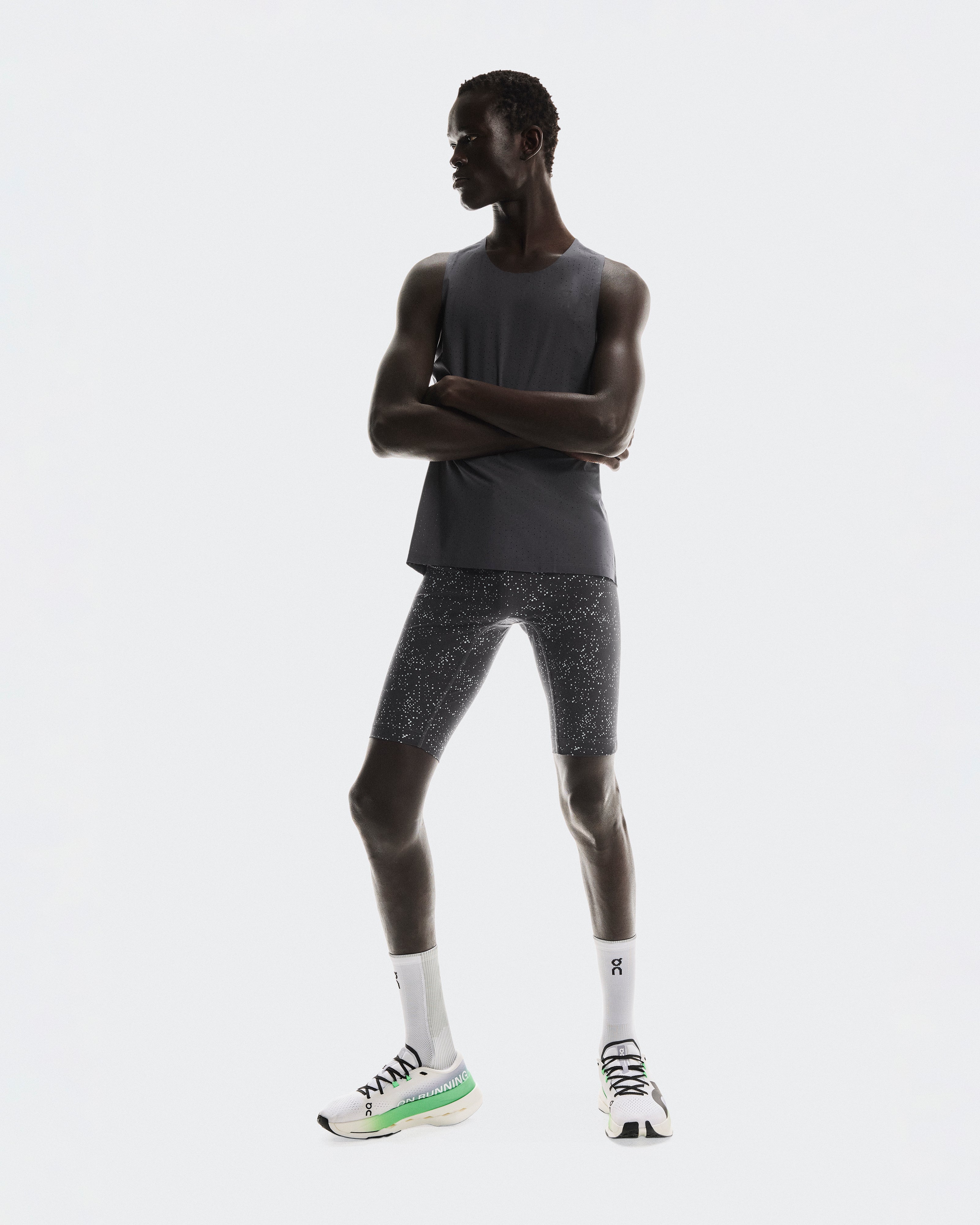 On Race Tights Half Iron | Glacier