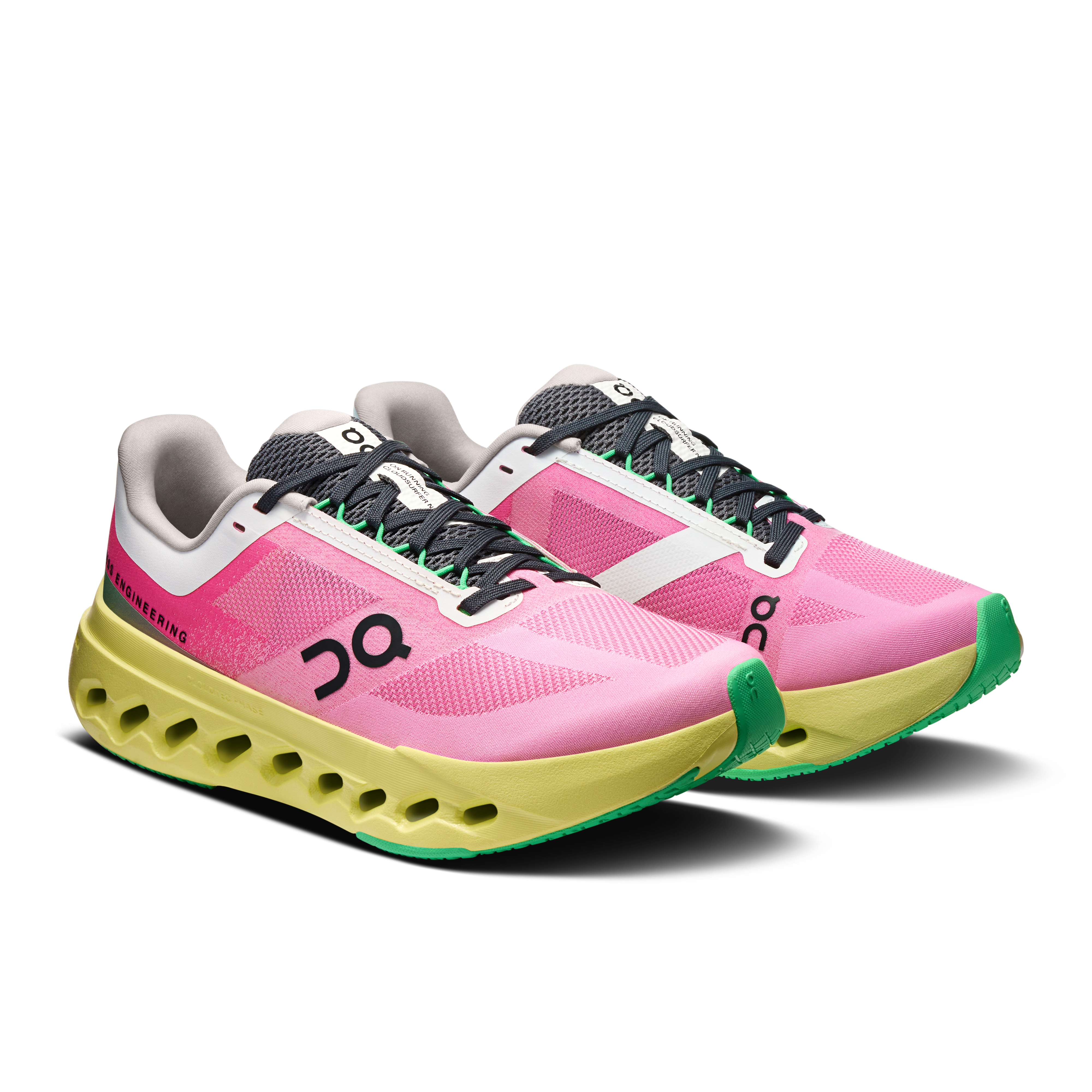 on running cloudsurfer next pink limelight (women's)