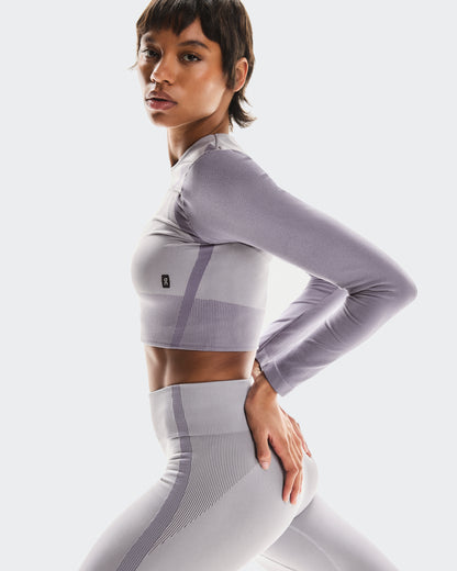 On Studio Knit Long-T Crop Lilac | Cosmos (Women'S)