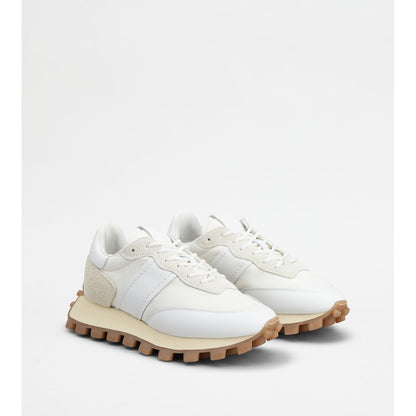 Sneakers Tods 1T In Leather And Fabric White Womens