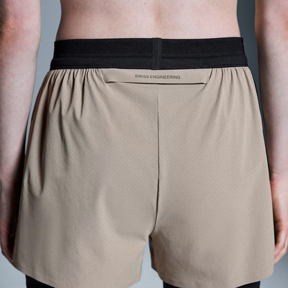 On 3" Performance 2/1 Shorts Cinder | Black (Women'S)