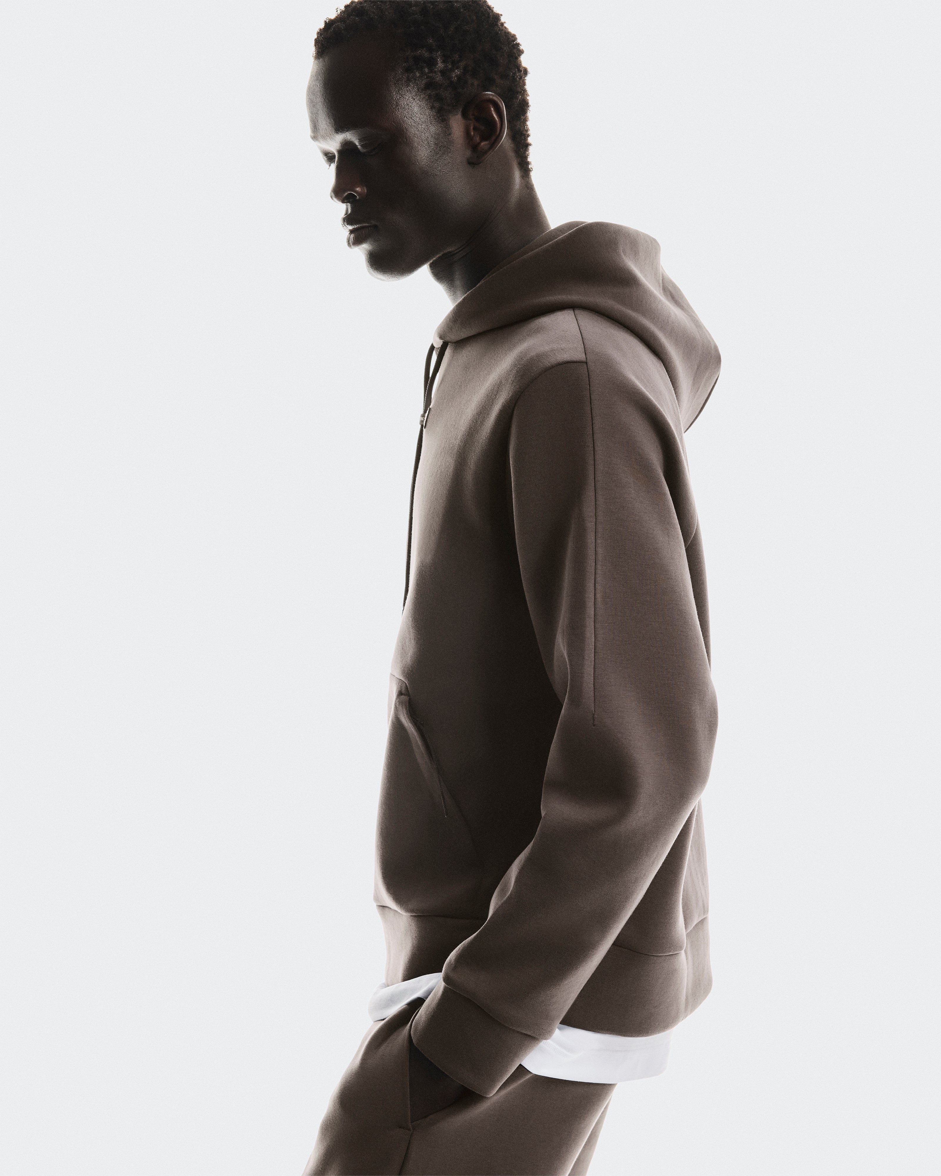 On Focus Tech Hoodie Pebble